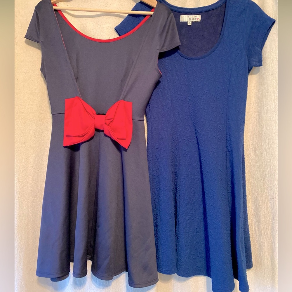 Junior’s A-line Blue Dresses